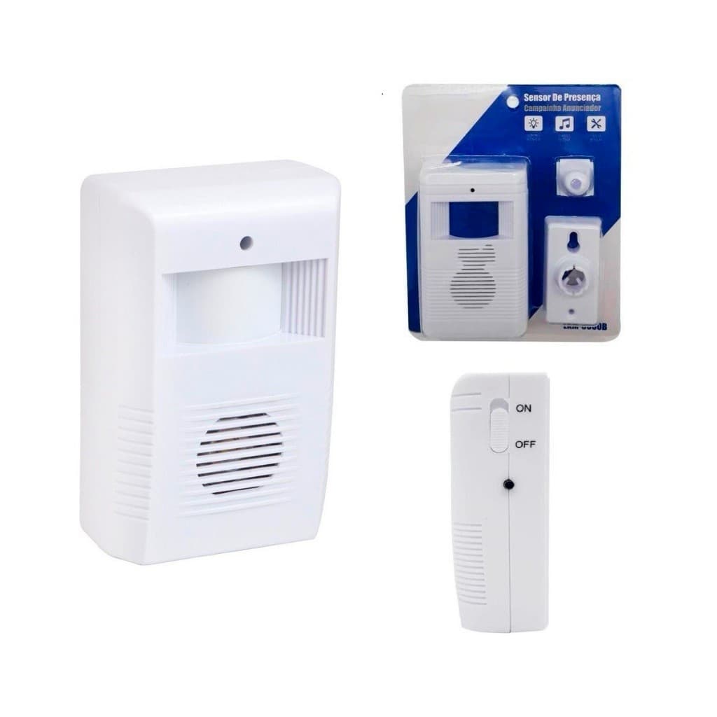 Sensor de Presença Sonoro Campainha Ding Dong