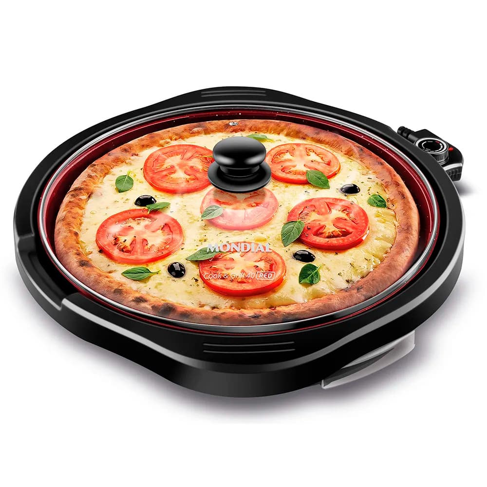 Grill Redondo Cook & Grill G-03-RC 1270W Red Ceramic  Mondial - 220V