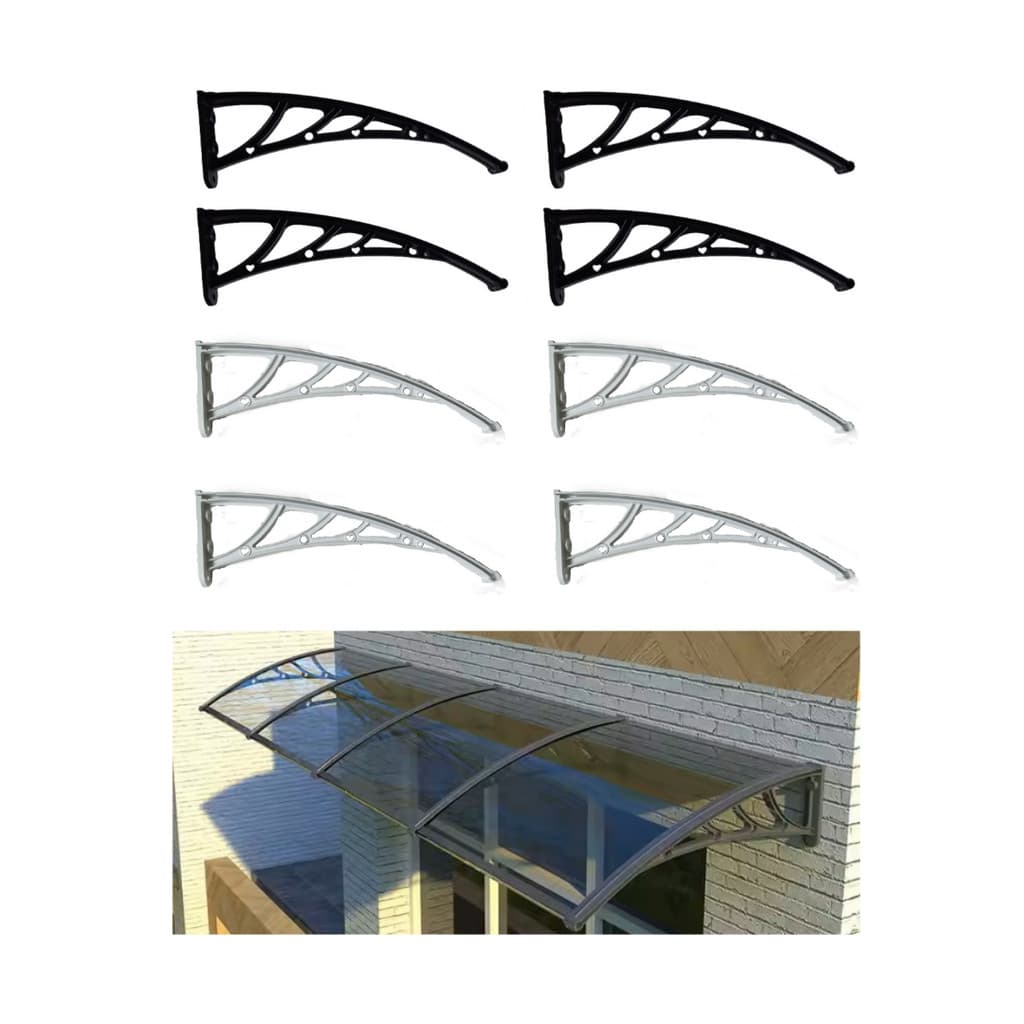 Kit Com 4 Suporte Para Toldo Policarbonato Universal Mão Francesa Abs 60cm