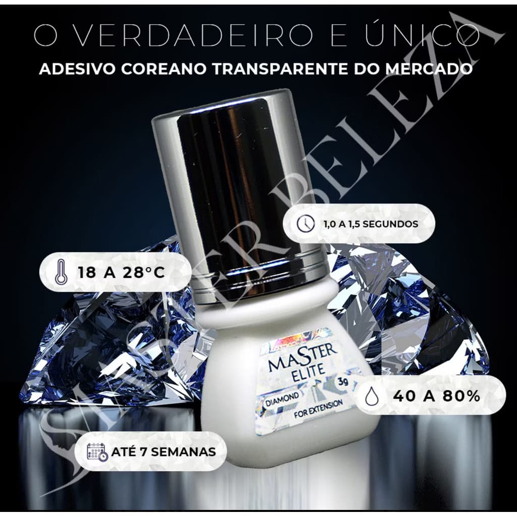 Cola Diamond Para Alongamento De Cílios Elite Master 3g