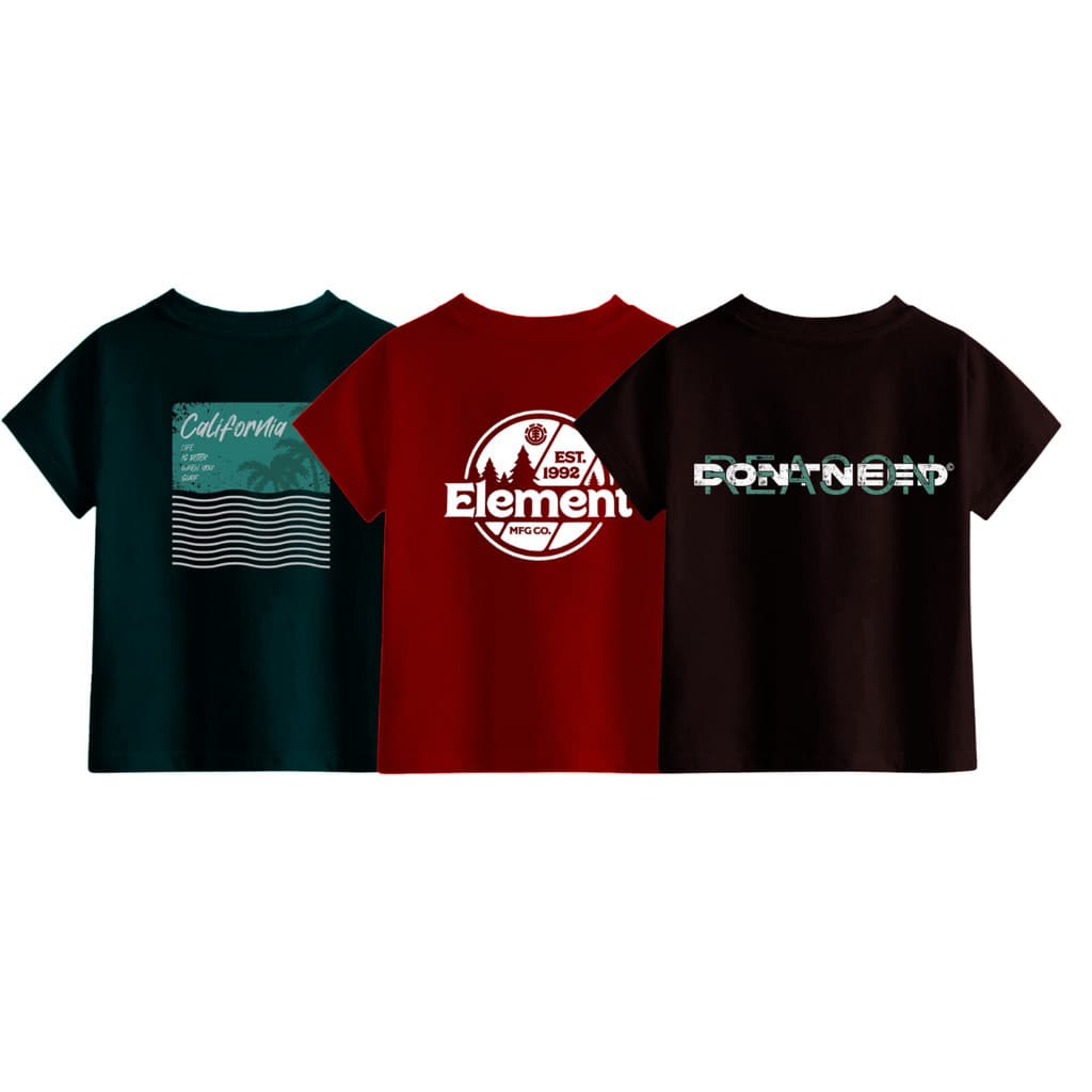 Kit 3 Camisas Infantis Menino Juvenil 100% Algodão Estampadas Salles Brasil Tamanhos do 10 ao 16