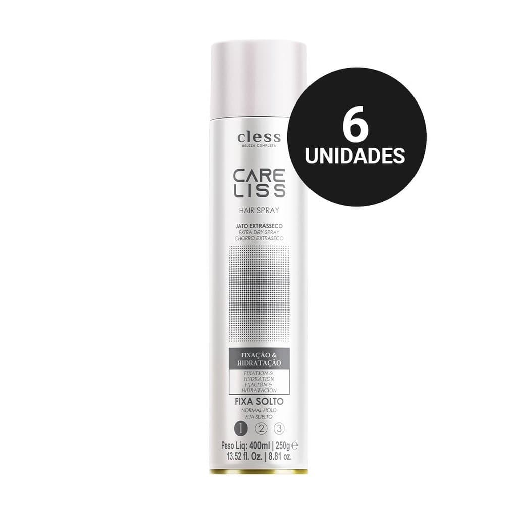 Kit Profissional Hair Spray Care Liss Normal Fixa Solto (6x400ml)