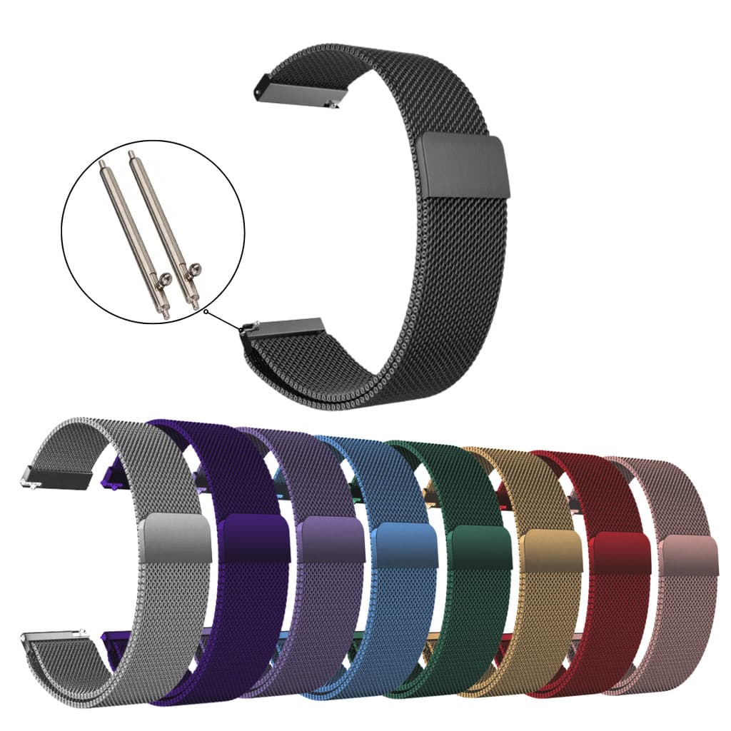 PULSEIRA DE ACO 20MM COM TRAVA MANUAL - VARIAÇÃO CORES