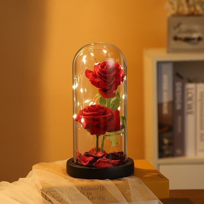 Luminária Cúpula A Bela e A Fera / O Pequeno Príncipe com A Rosa Encantada G Amor Lindo Boutique