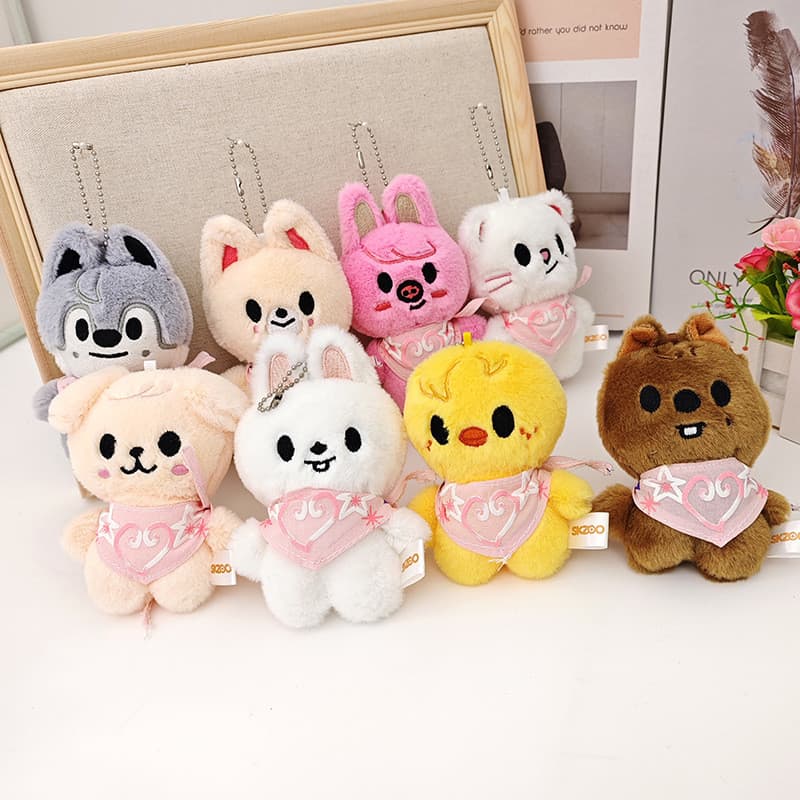 10cm KPOP crianças skzoo Stray Crianças Boneca de pelúcia Cachecol Boneca de pelúcia