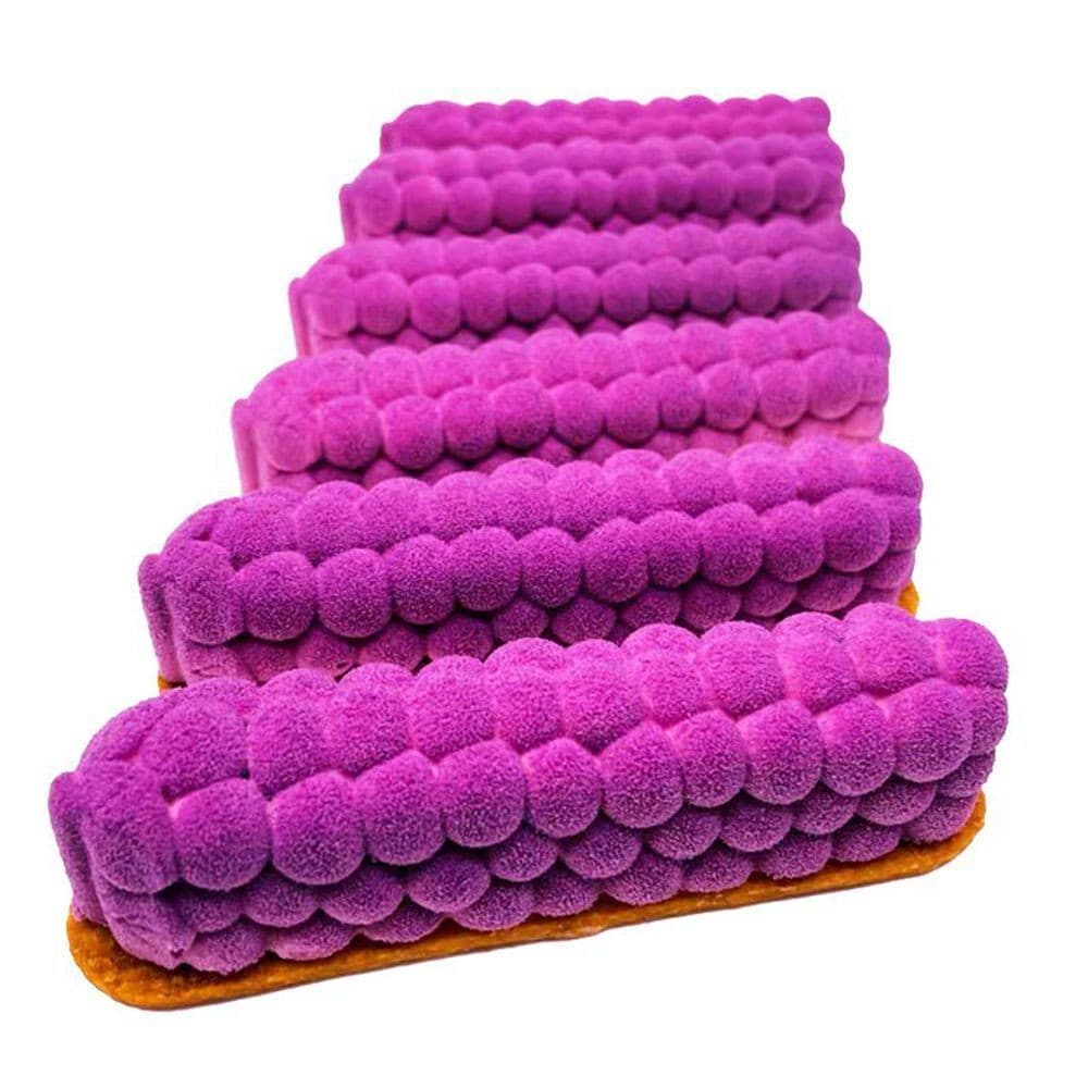 6 peças longo uva favo de mel molde de Silicone Mousse bolo sobremesa francesa pastelaria artesanal sabão vela molde de