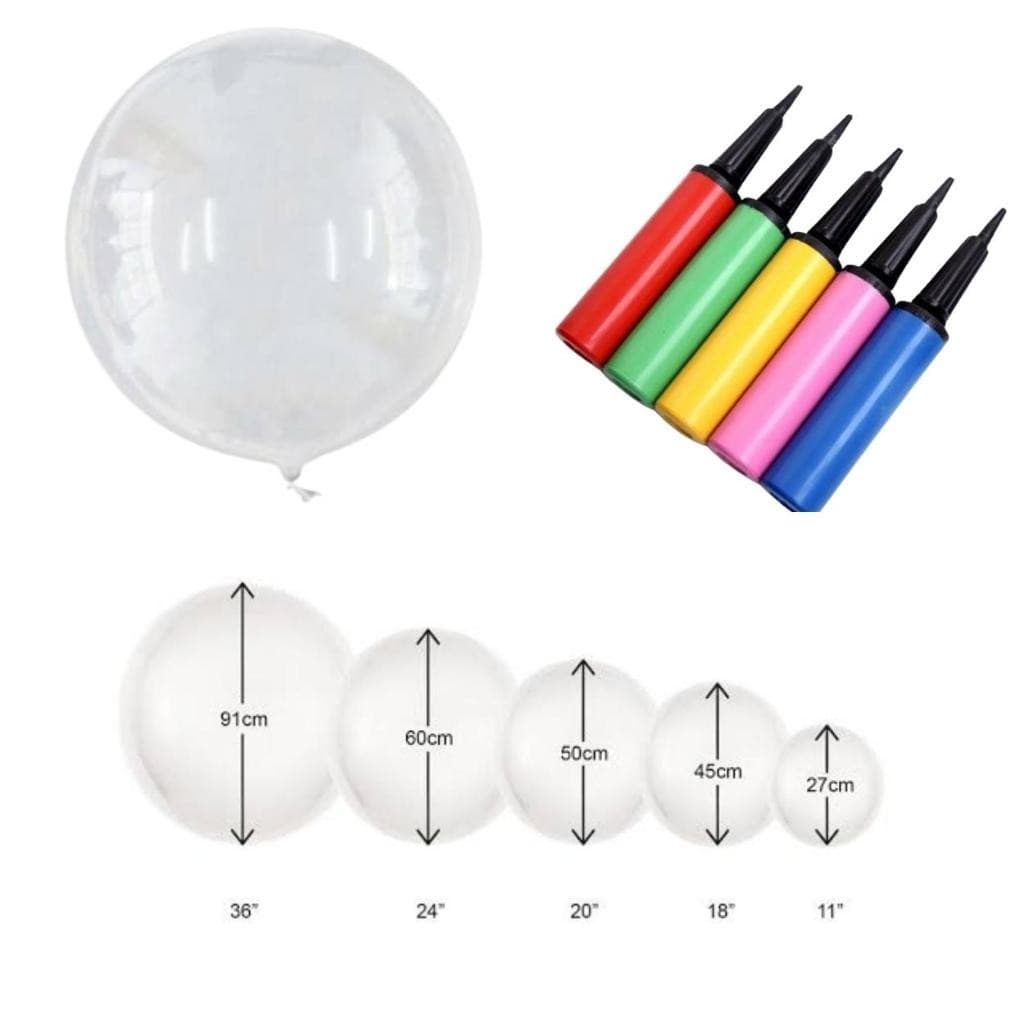 Bubble 5" 10" 18" 24" 36" Polegadas (Acompanha Bomba Inflar)