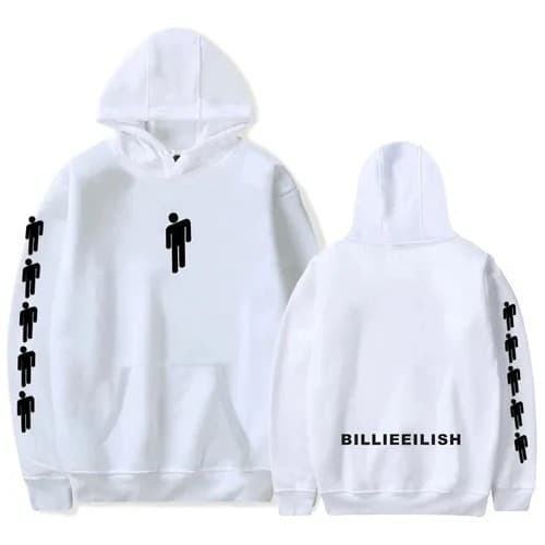 Moletom Canguru Billie Elish Pop Trap Unissex em Algodão