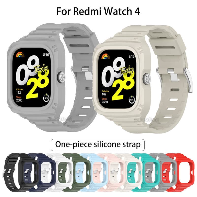 Compatível Com Pulseira De Silicone Redmi Watch 4 Capa Protetora Para Watch4 5