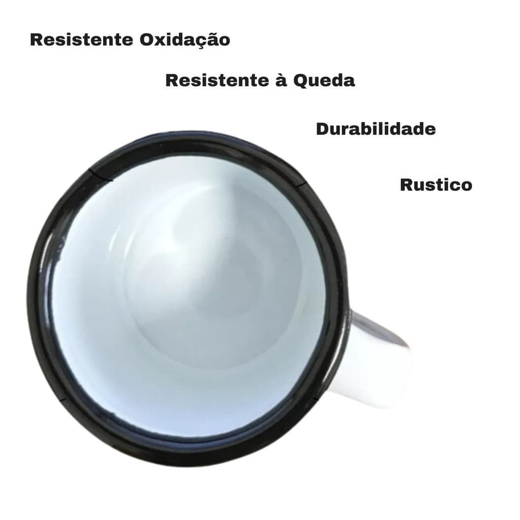 Kit 6 Polida Canecas Branca Charme e Resistência