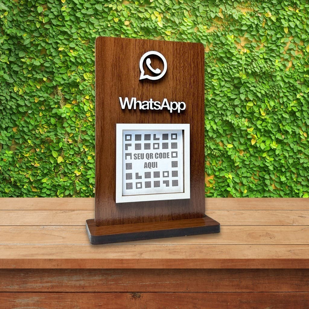 Placa QR Code Whatsapp Madeira, Display