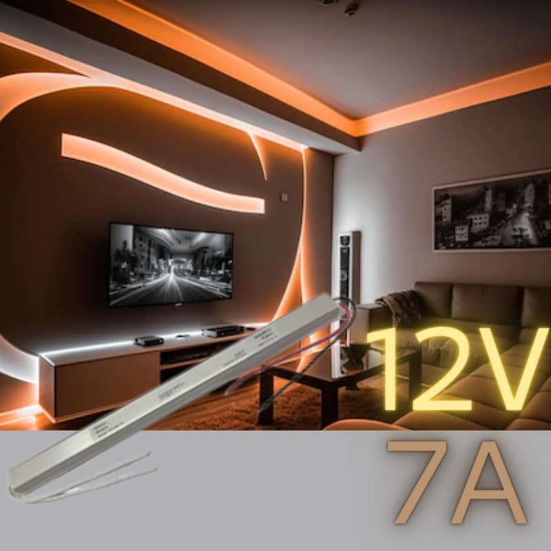 Fonte Slim 12V 7A – Driver para Fitas LED de Decoração