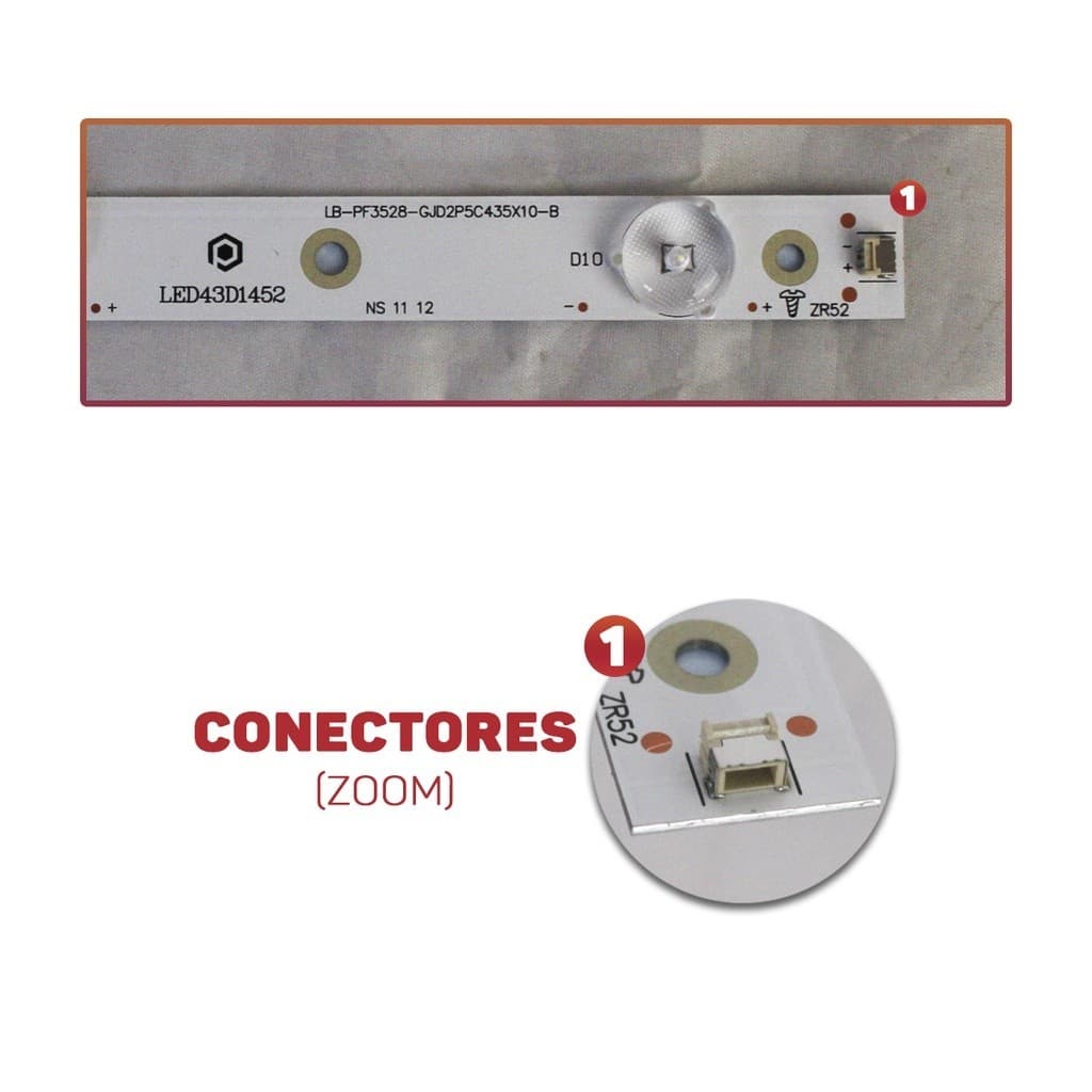Kit 5 Barra De Led Tv LE43D1452 43pfg5102/78 43pfg5102 Novo