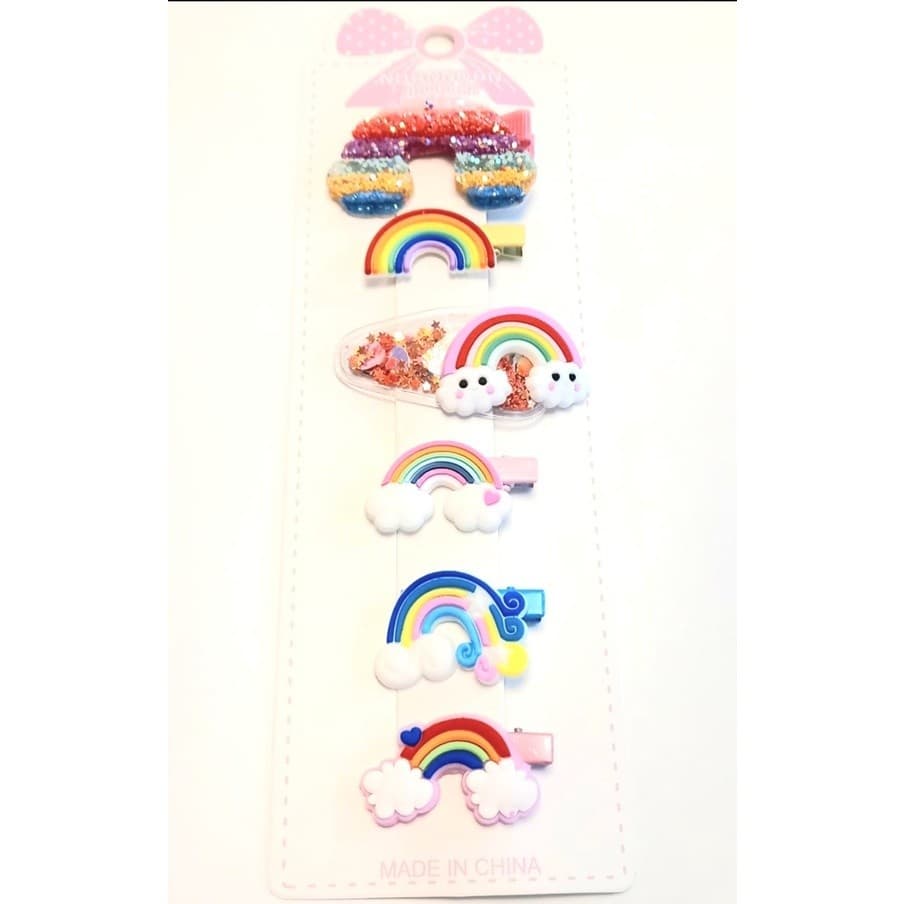 Kit com 6 Presilhas Bico de Pato Desenho Lindinho