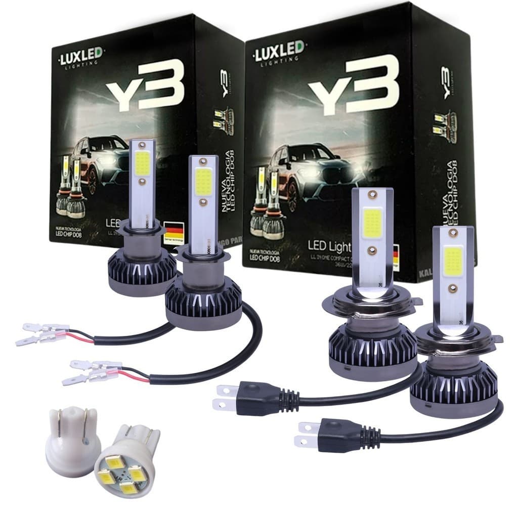 Kit Lampada Farol Alto Baixo  Lanterna Foco Duplo H1 H7 T10