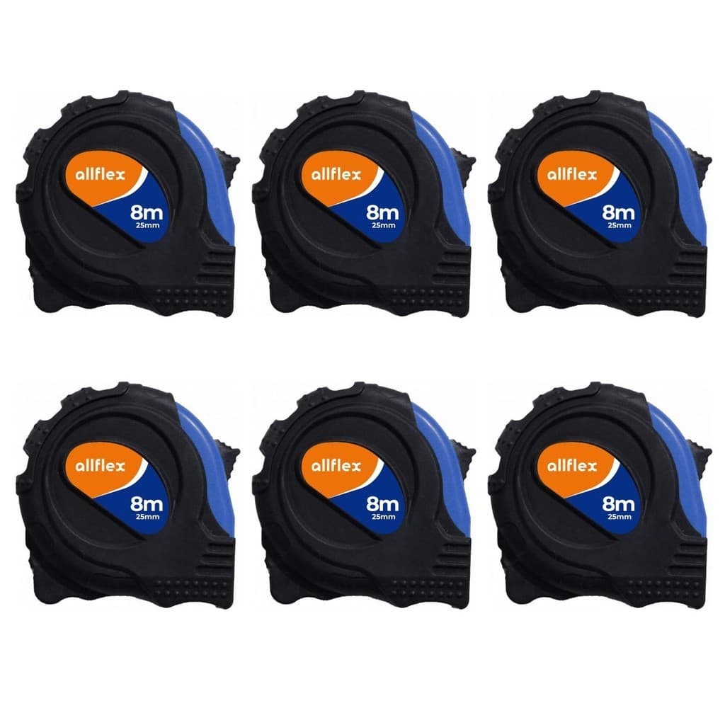 Kit 6 Trenas allflex Emborrachada Aço 25MMx8M Ponta Imantada