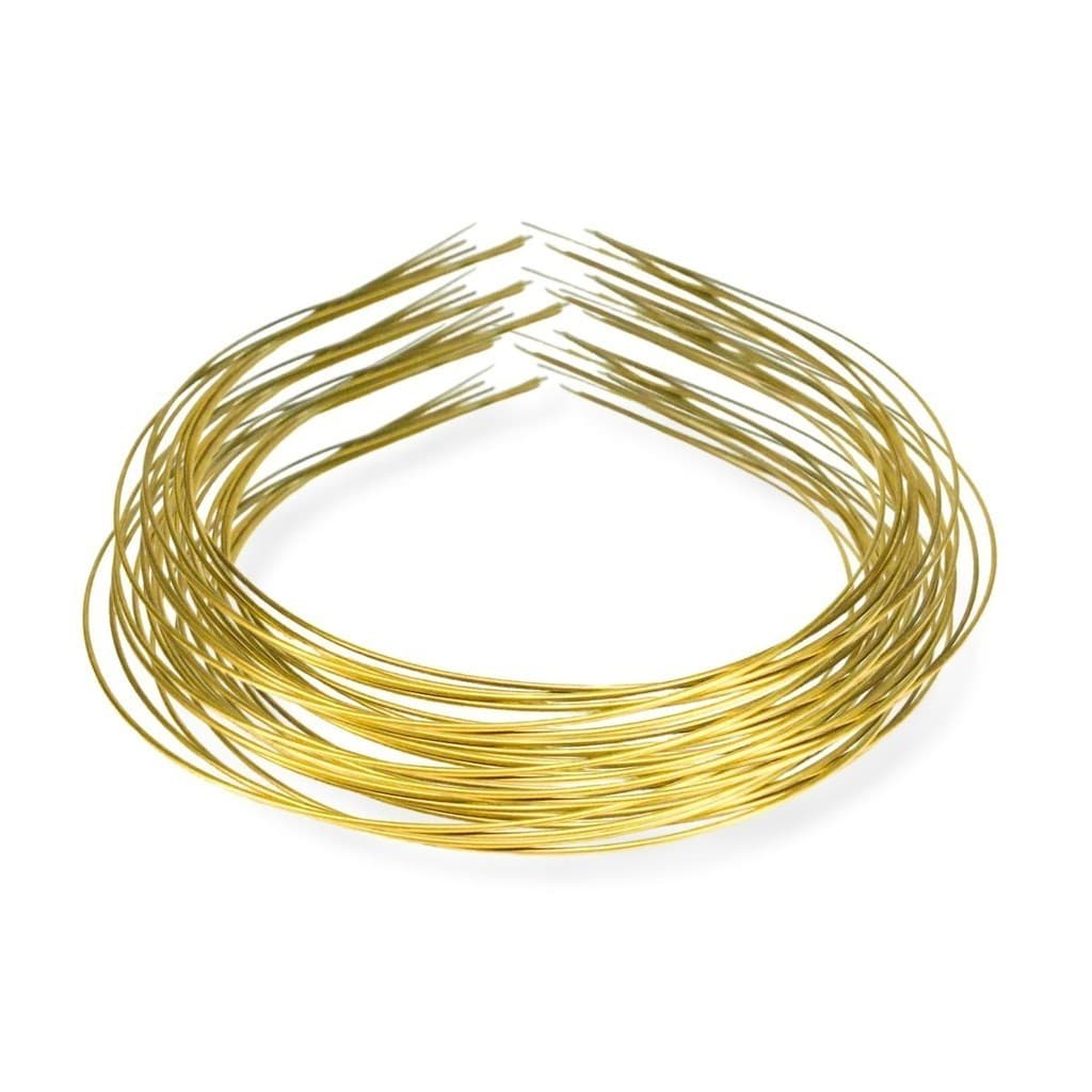24 Arquinho Metal Tiara Metalizada Fina Pérola Customizar 1.2mm