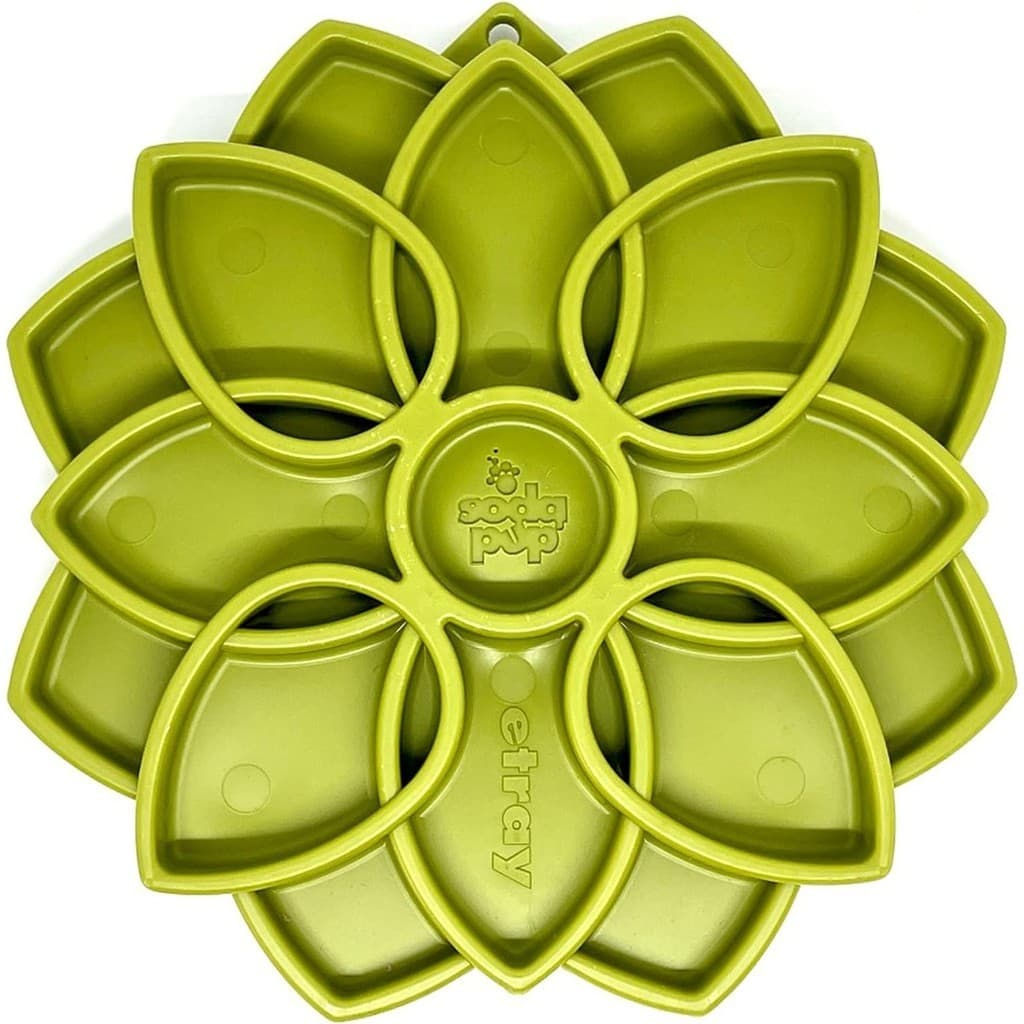 Comedouro Lento Mandala eTray SodaPup Tigela de Enriquecimento Interativo Para Cachorro - Verde