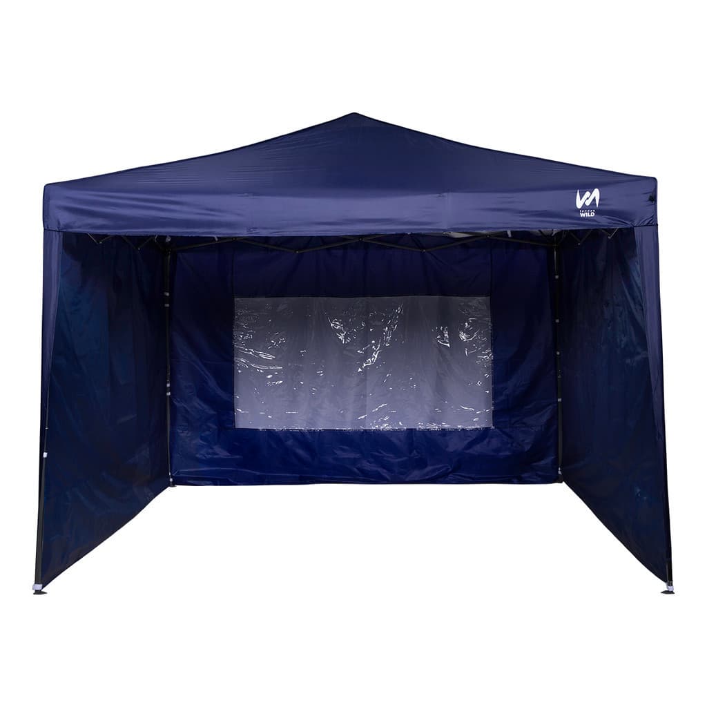 Gazebo Dobrável 3x3 Tendas Wild - Praia E Campo 3 Paredes - Azul