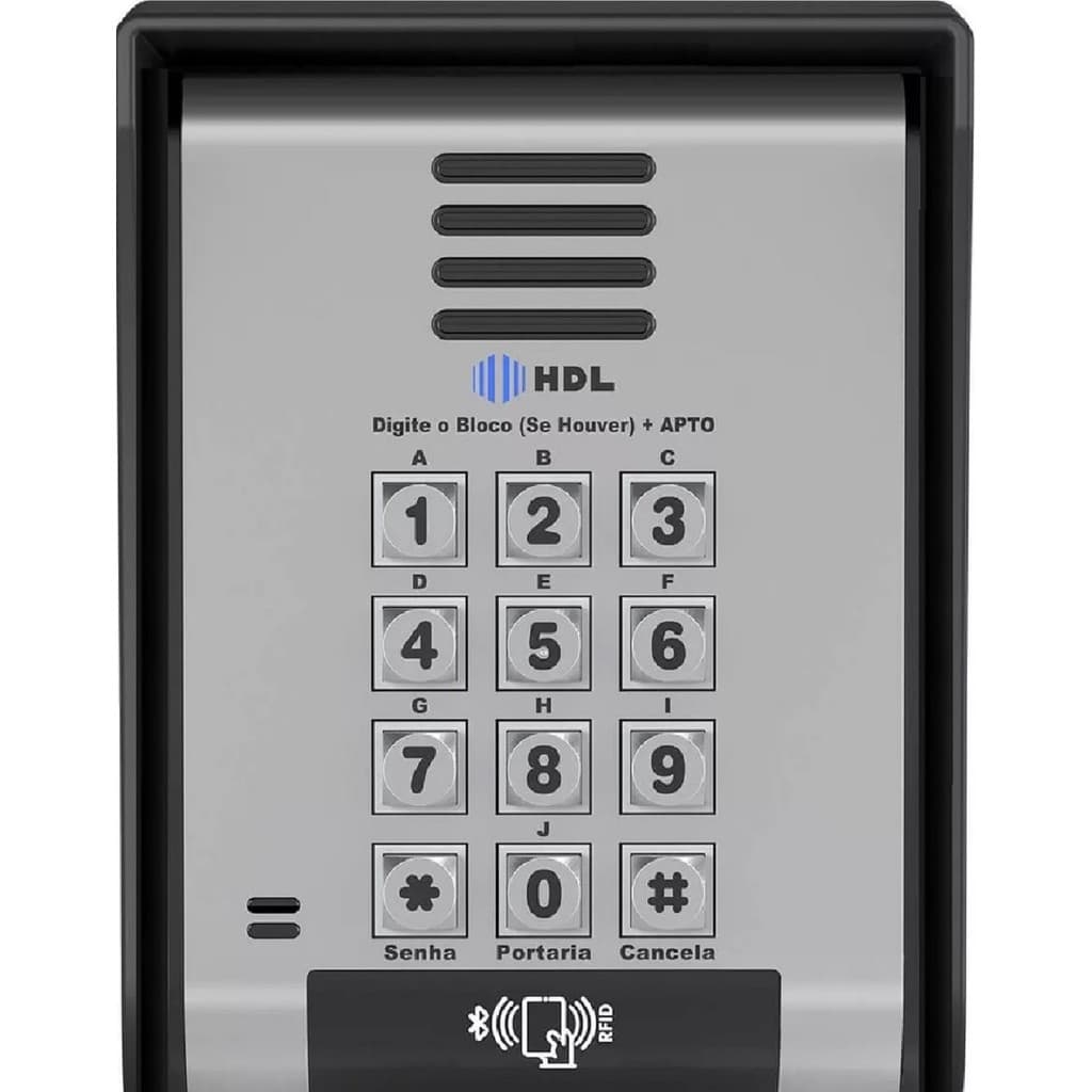 Porteiro Externo Eletrônico HDL F-20 ID Para Centrais de Pabx e Interfonia Coletiva