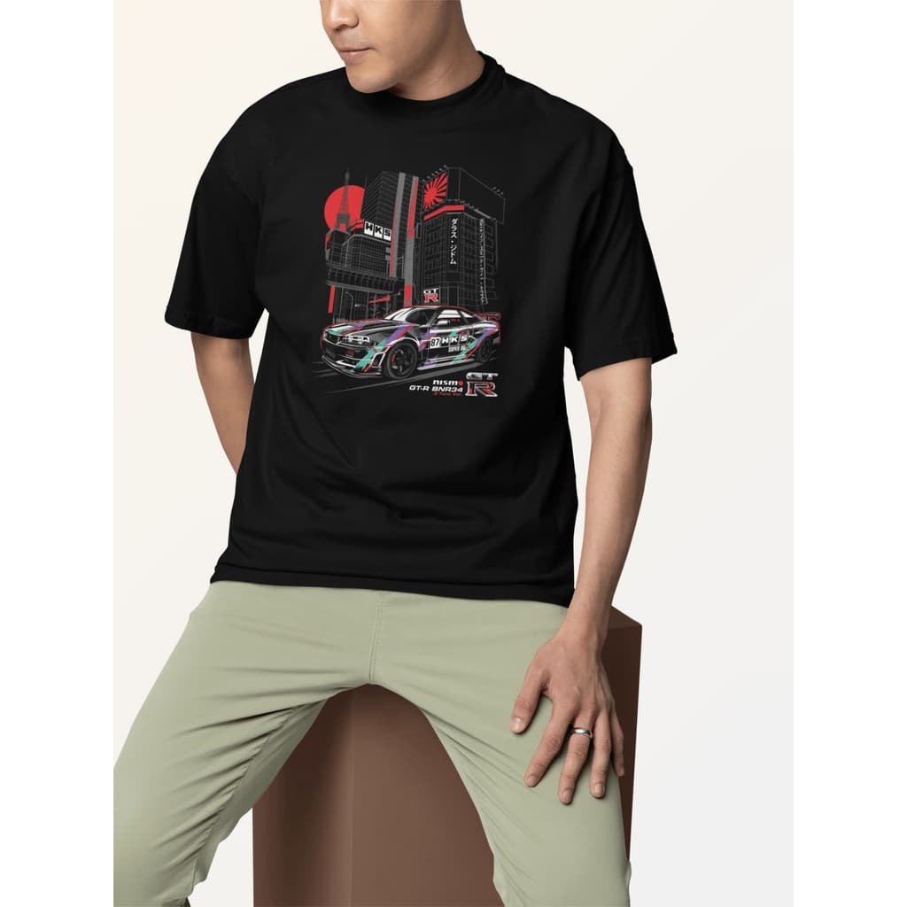 Camiseta Camisa Masculina Unissex  Streetwear Gola Redonda Estampa Grande - Car Carro