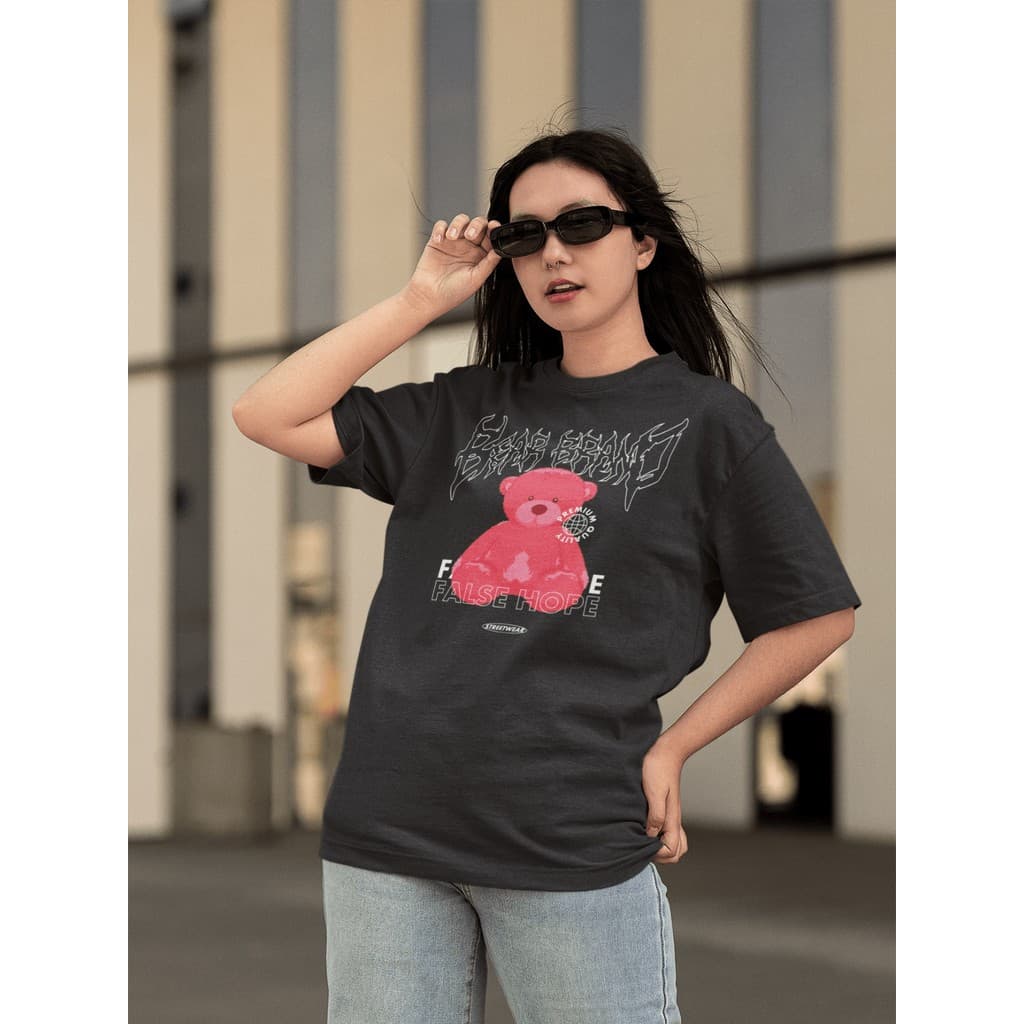 Camisa Camiseta Tshirt Ombro Caido Oversized Gola Alta Streetwear 100% Algodão para o Dia a Dia Treinar Academia