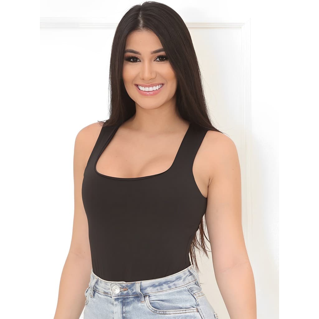 Body  Feminino  Regata Camiseta  Decote Quadrado Alcinha
