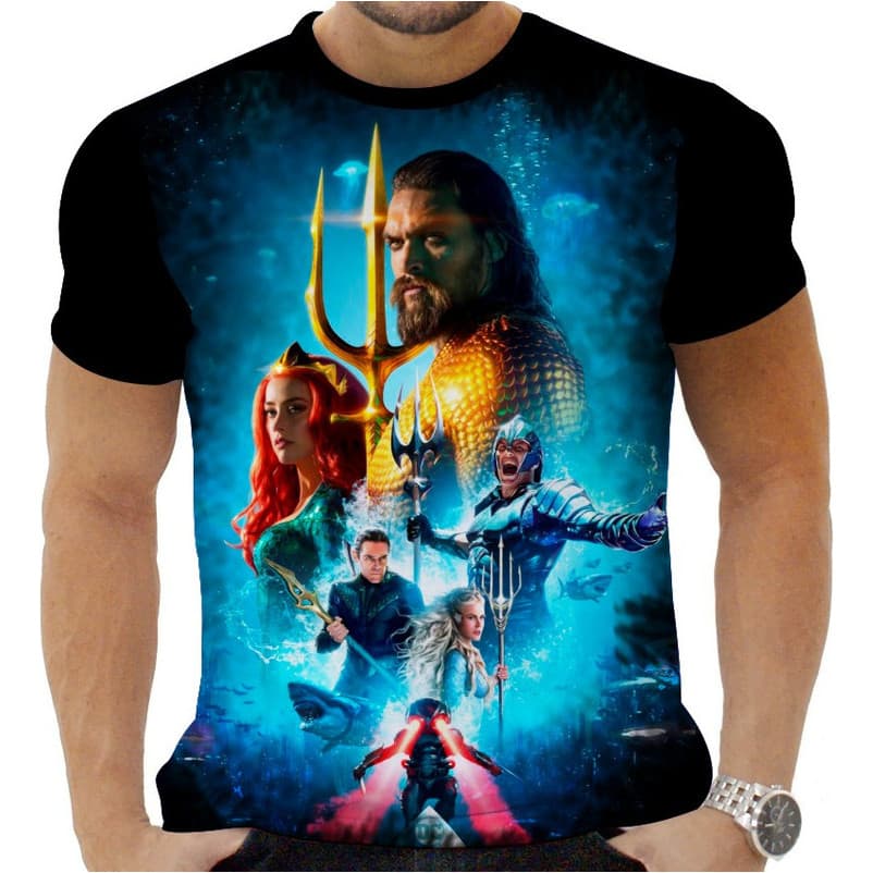 Camiseta Camisa Personalizada Heróis Filme Aquaman
