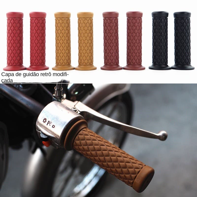 Guidão de motocicleta modificado retrô Harley 883 CG125 Prince universal retrô guidão cola CB400 capa de guidão