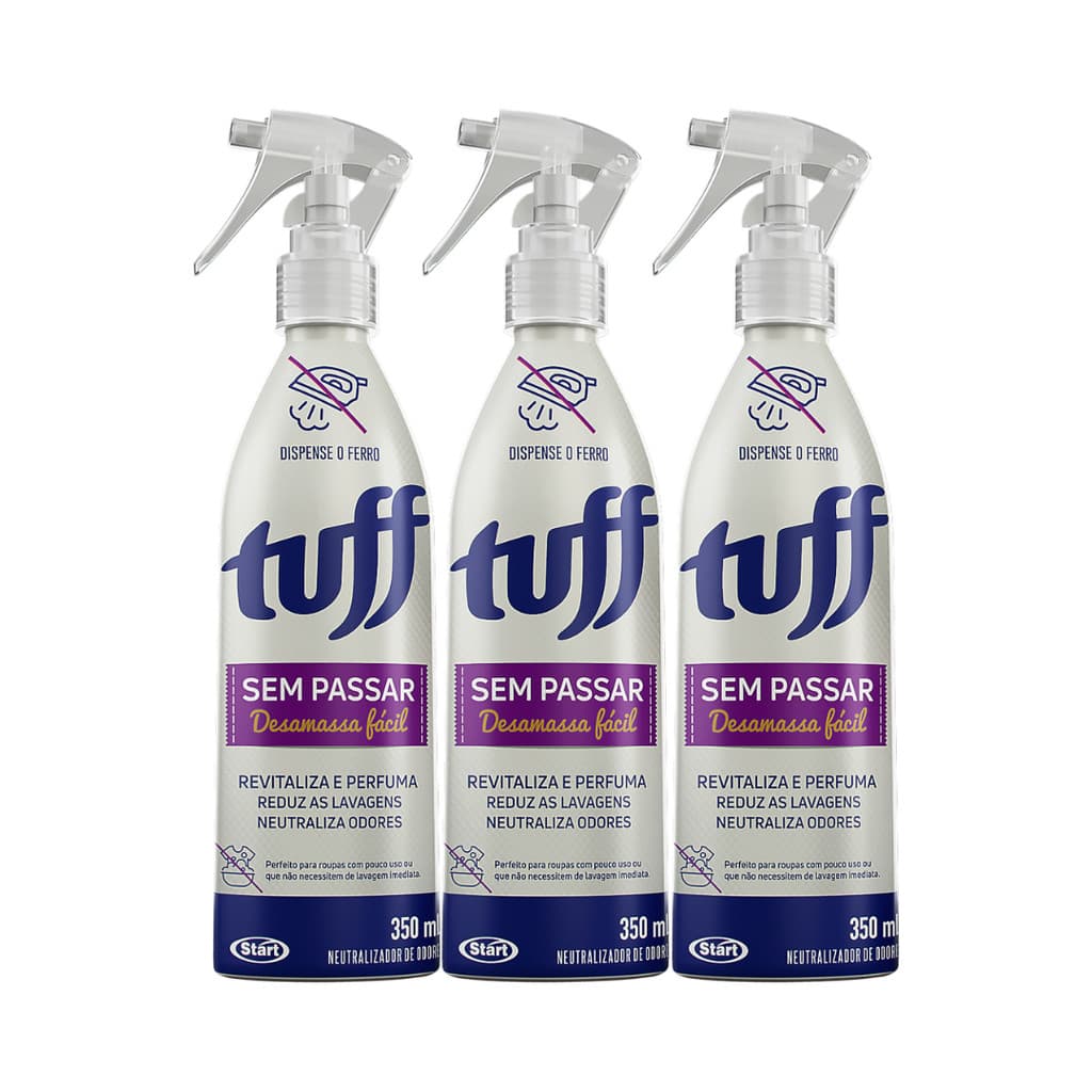 Kit 3un Sem Passar Tuff Desamassa Fácil 350ml
