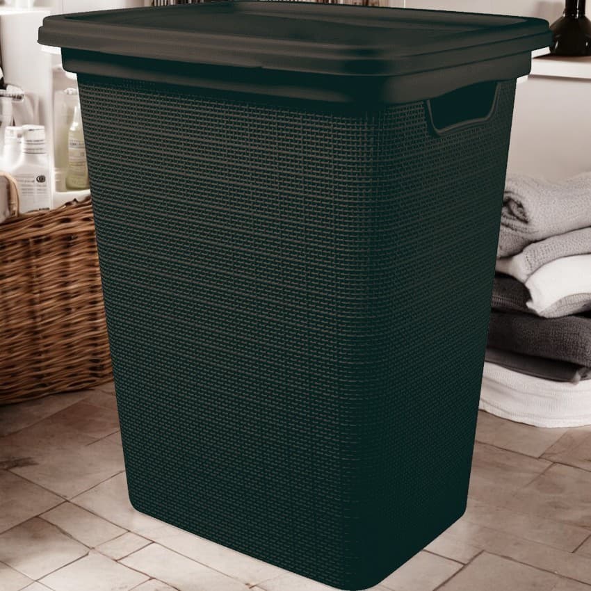 Cesto Organizador de Roupa Caixa Organizadora 45L Grande Cesto de Plástico Juta Jaguar Promoção