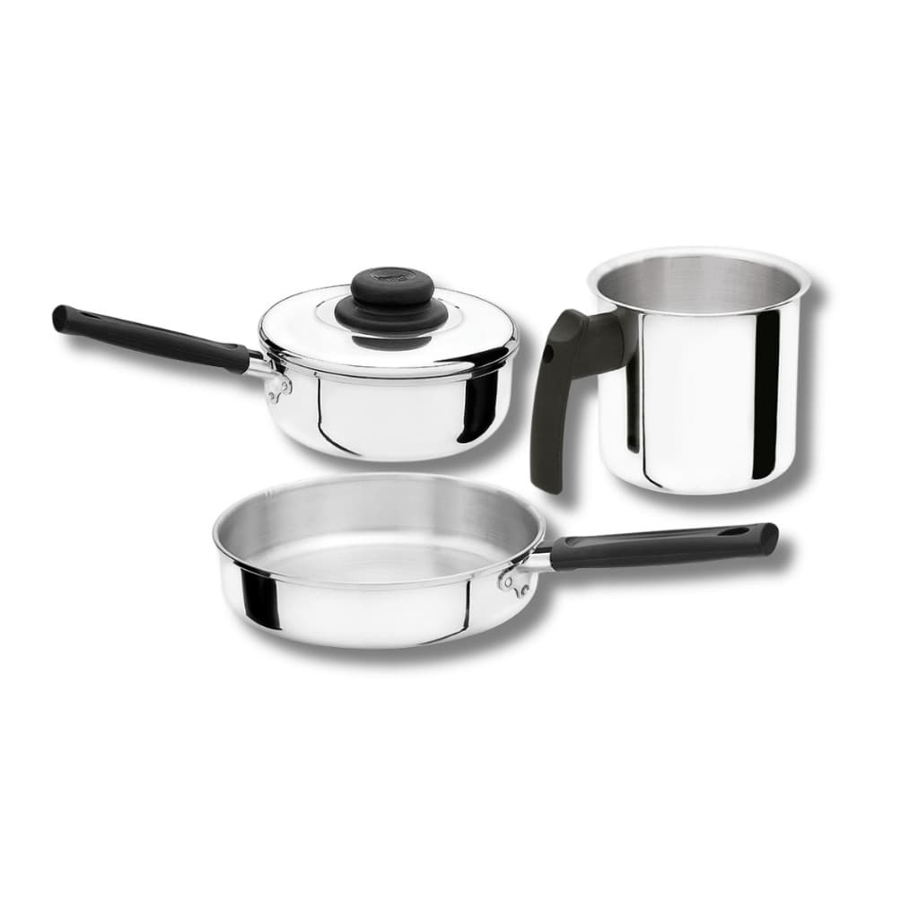 Conjunto de Panela Canecão Frigideira Polido 3 Peças FortLar- H
