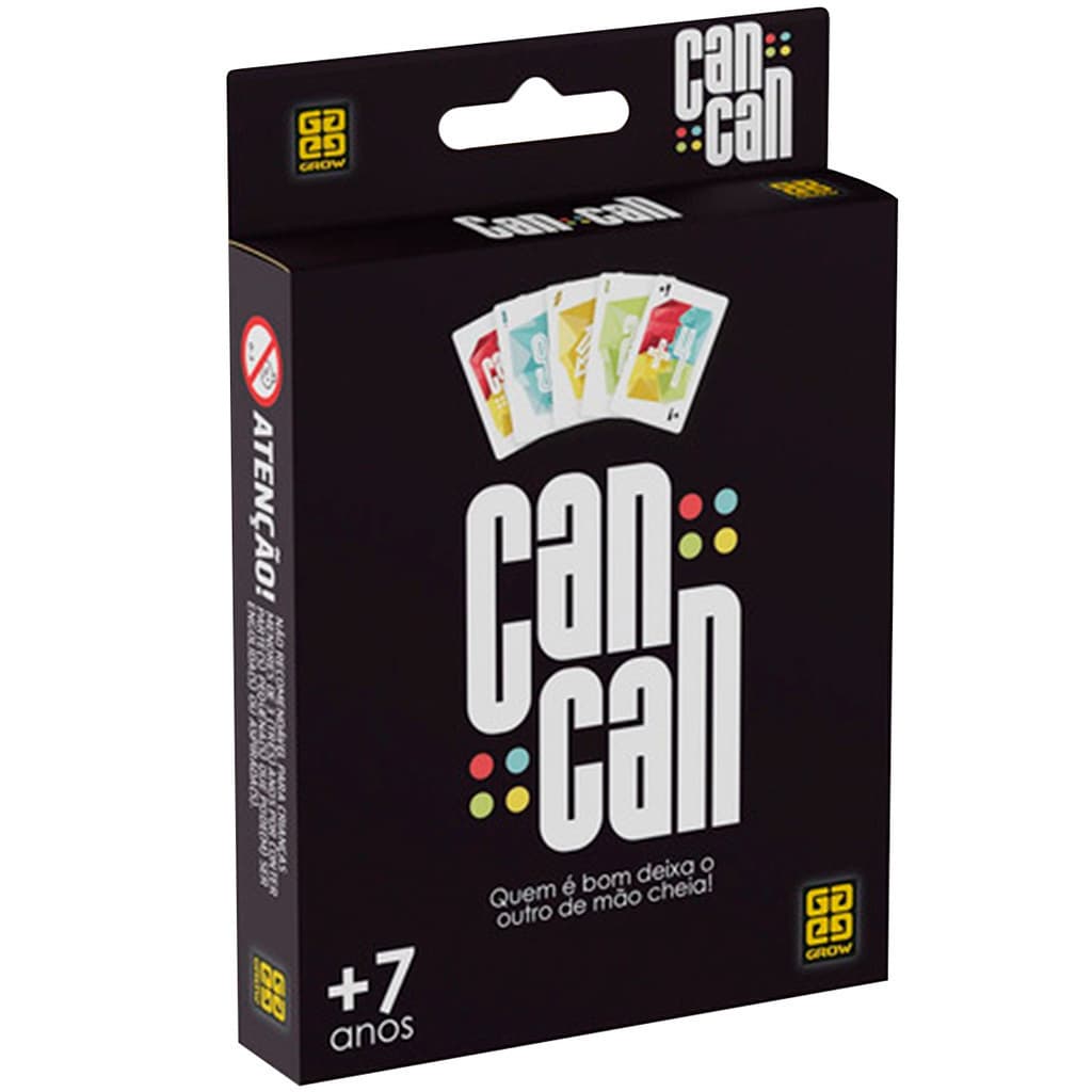 Jogo Cartas Infantil Crianças Brinquedo Cartinha Can Can Cores Números Clássico Grow