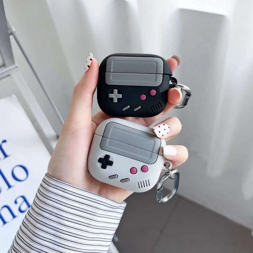 Capa Para Fone De Ouvido Fashion Retro Game Compatível Com Airpods 1 2 Pro 3D Gameboy Silicone Pro2 Air Pods 3 Gancho