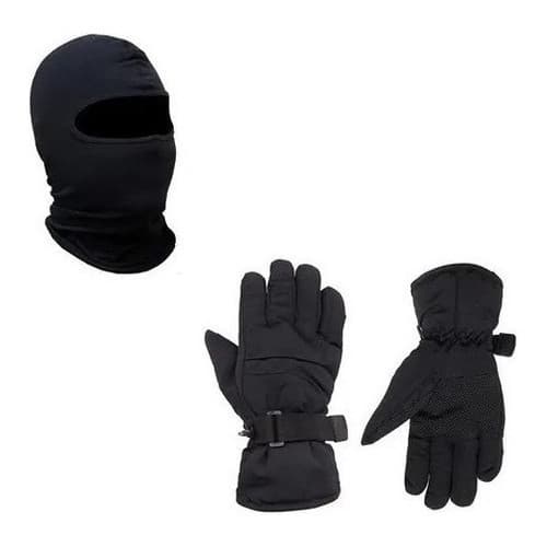 Touca Ninja Motoboy Moto + Luva Frio Intenso Impermeavel