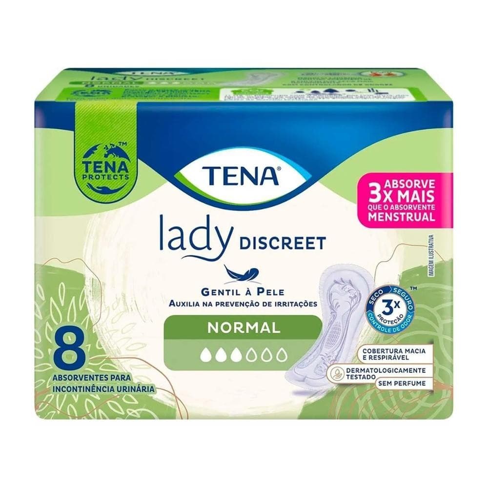 Absorvente Tena Lady Discreet Normal c/8 unid