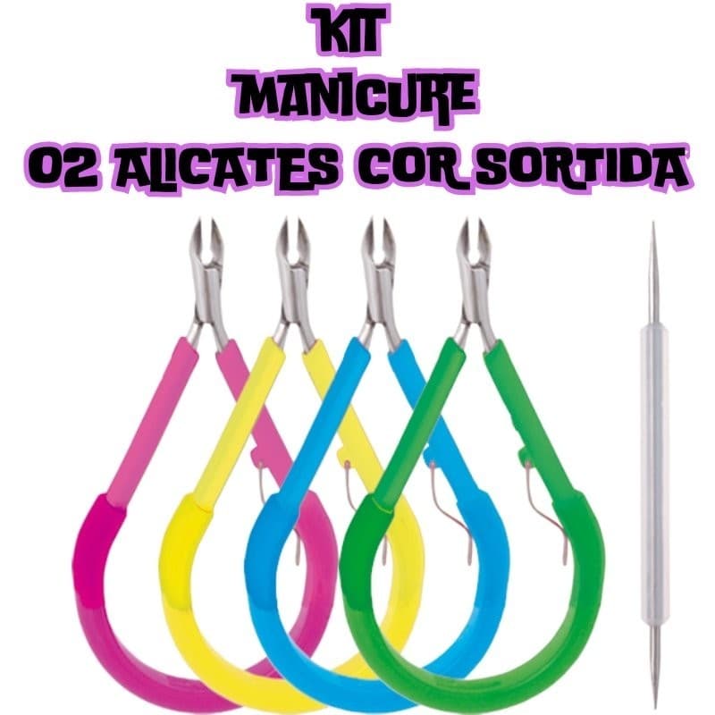 Kit com 02 Alicates de Cutícula Delicate 622-4 - Kit Manicure