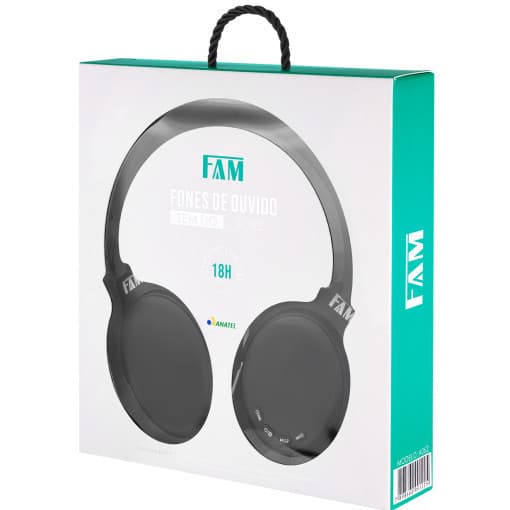 Fone De Ouvido Headfone Wireless Bass Bluetooth Fam A062