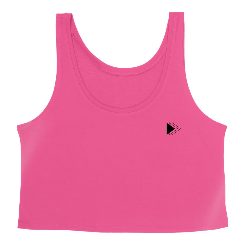 Cropped Feminino Regata Good Look Fitness Academia Estampada Triângulos