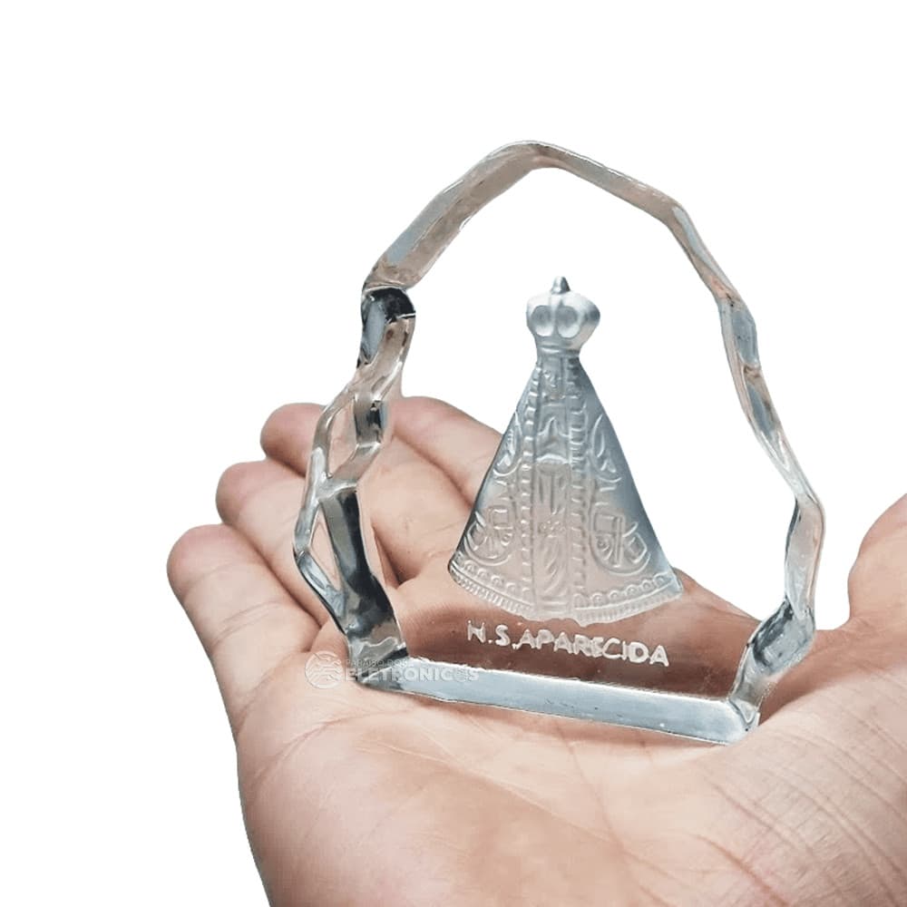 Cristal Nossa Senhora Aparecida Em Vidro 8cm 35225