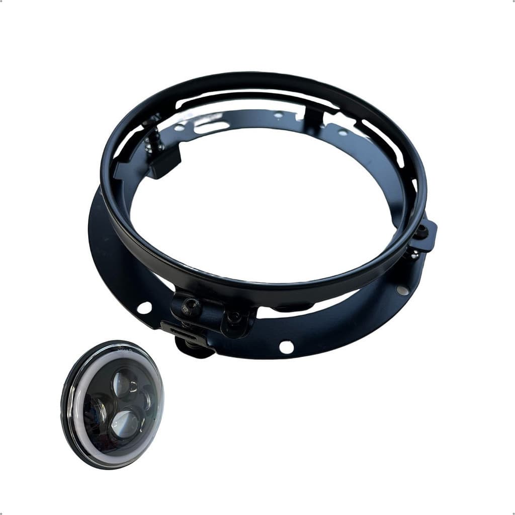 Suporte Para Farol Led Angel Eyes 7 Polegadas Cor:Preto