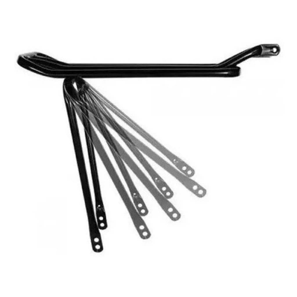 Bagageiro Tubular Articulado Traseiro Preto para Bicicleta Bike Aro 20/24/26