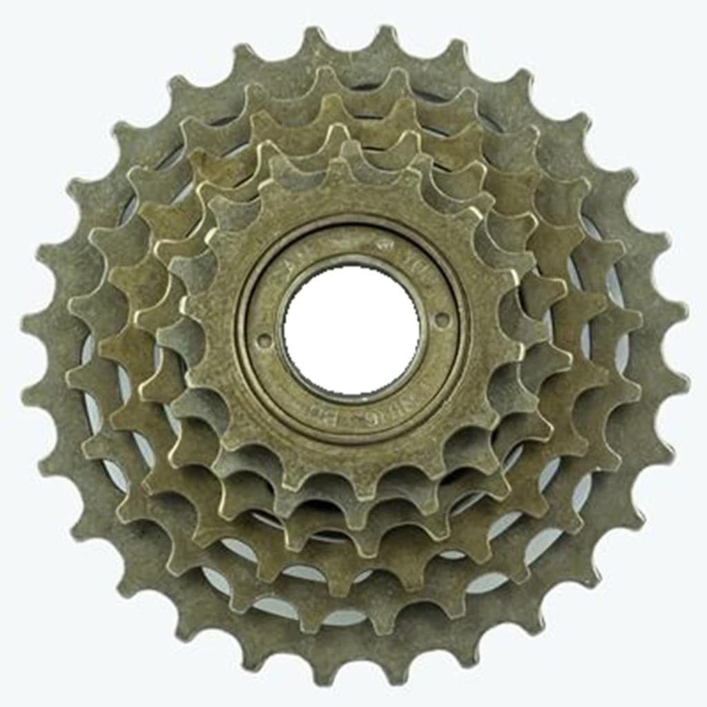 Roda Livre 6V Catraca Pinhão 14-28D Dourada Rosca Bicicleta Bike 18 Marchas – Alta Durabilidade