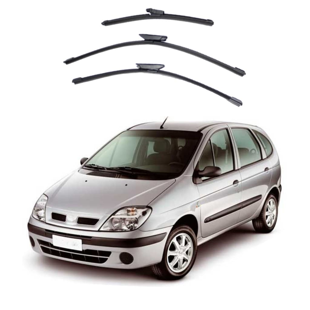 Kit Palheta Limpador Para-brisa Proteção Chuva Renault Scenic 1999 à 2006