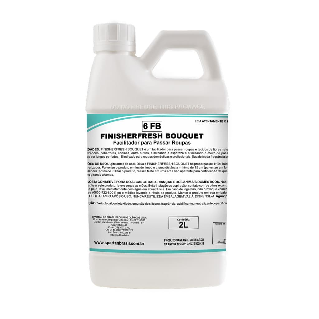Cheiro de Rica Odorizador Facilitador de Passadoria Finisherfresh Bouquet Summer e Requinte 2L Spartan