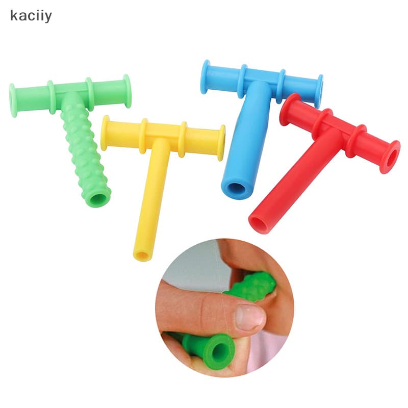 kaciiy Criança Tubo De Mascar Fala Dentes Massageador Crianças Falar Ferramentas Para Autismo Sensorial Treinamento Reab