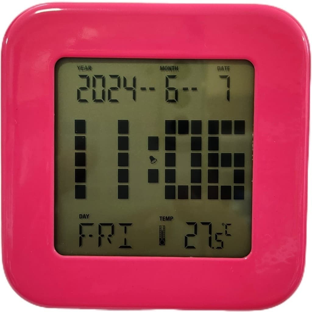 Relógio Despertador Digital Daewoo Termômetro DCD-23PK ROSA