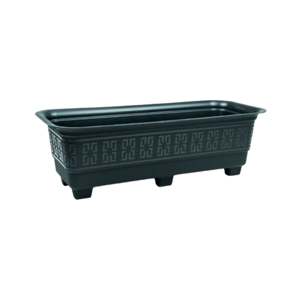 Kit 10 Vasos Jardineira Floreira 6L Retangular Plástico para Hortas Mudas Suculentas Flores Plantas Jardim