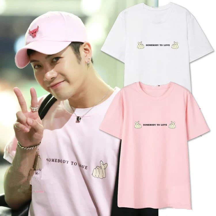 Camiseta T-shirt Unissex Algodão Grupo Kpop GOT7 JACKSON SOMEBODY TO LOVE