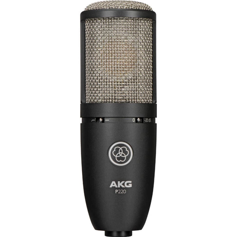Microfone AKG P220 Condensador de Estúdio Profissional Cardióide